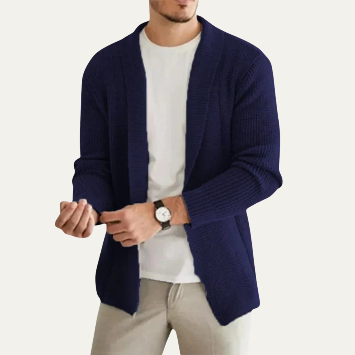 The Sherborne Men's Knitted Open Front Lightweight Cardigan