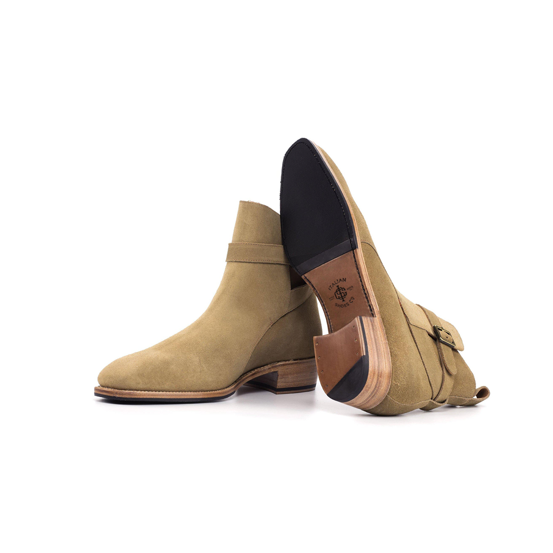 Manlio | Men’s Suede Jodhpur Boots – Classic Buckle Strap Ankle Boots