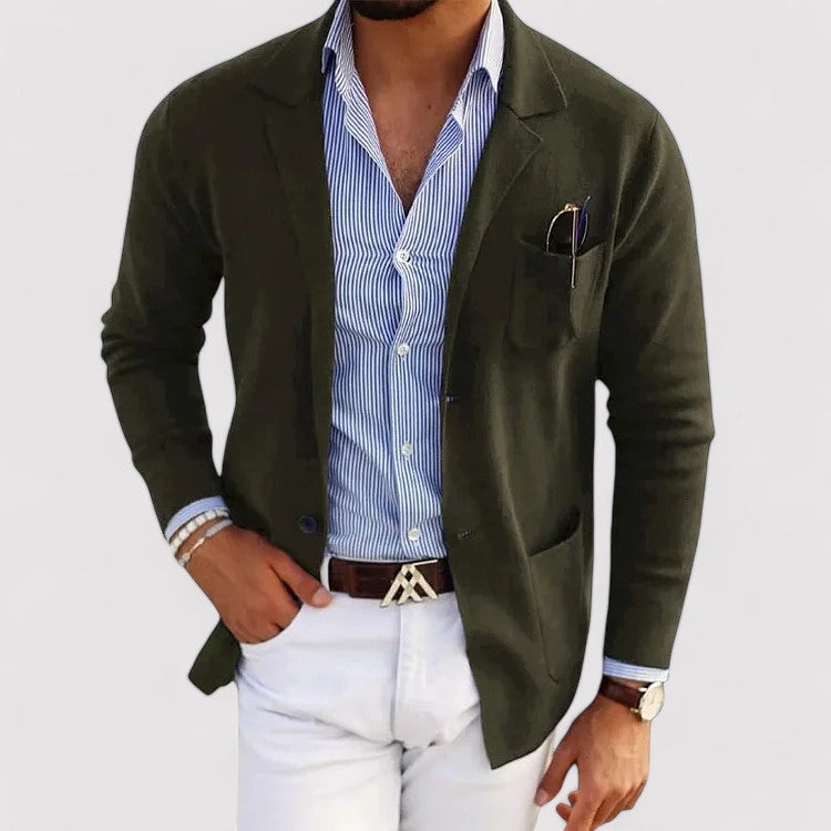 Solorfit | Stylish men's blazer with casual button pockets and lapel collar