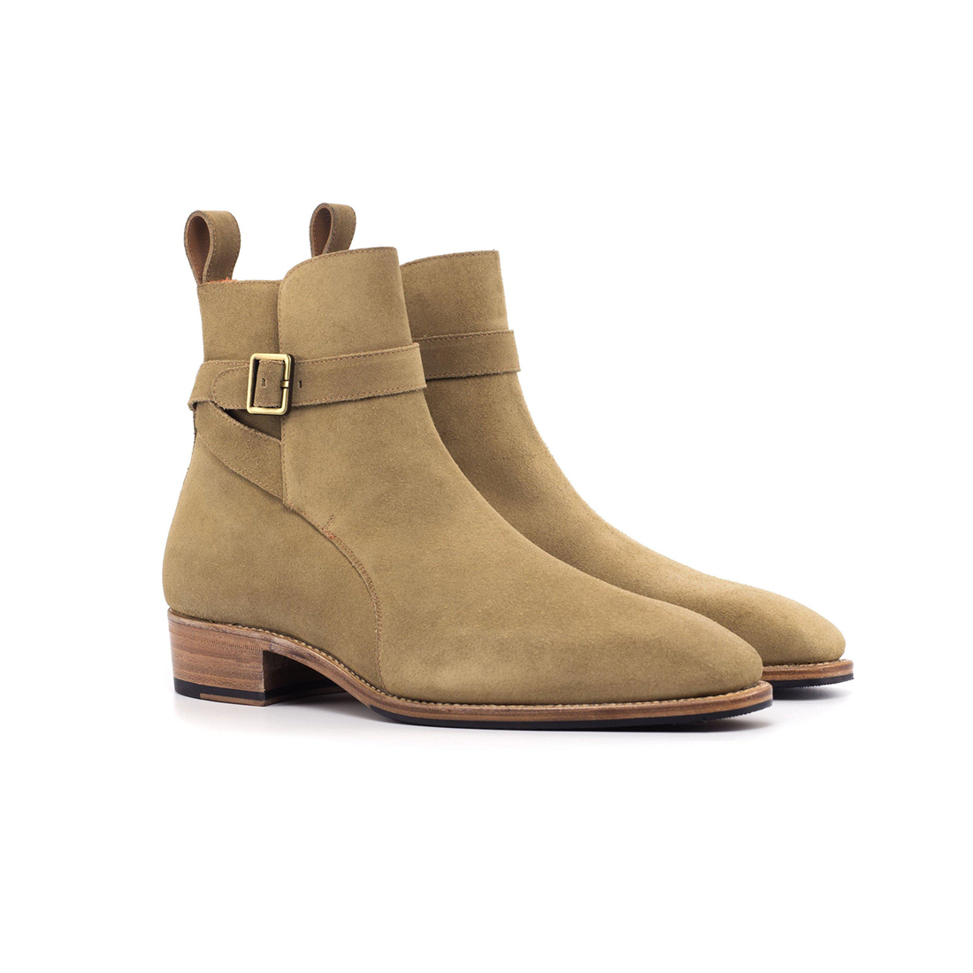 Manlio | Men’s Suede Jodhpur Boots – Classic Buckle Strap Ankle Boots