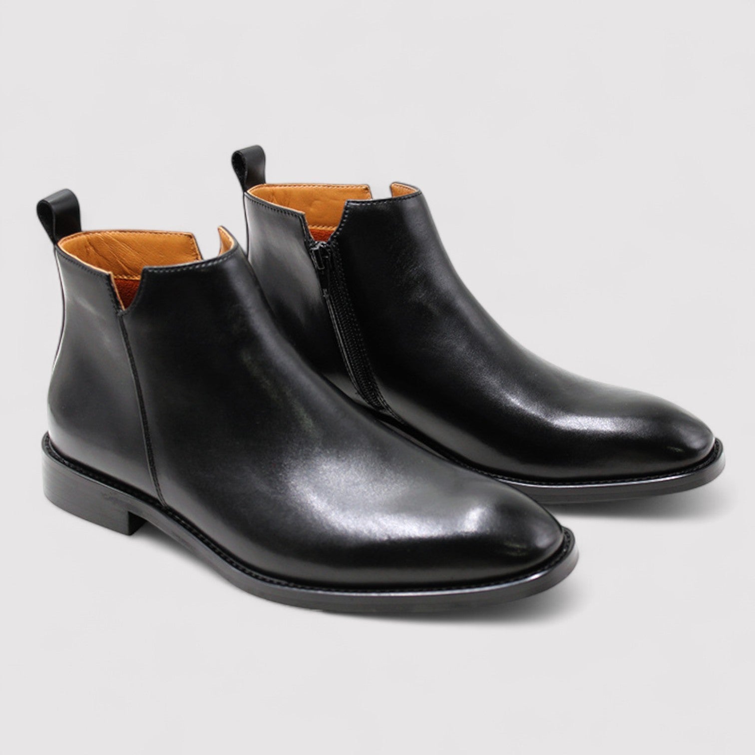 The Alaric Leather Chelsea Boots – Men’s Zip Ankle Boots with Classic Elegant Design