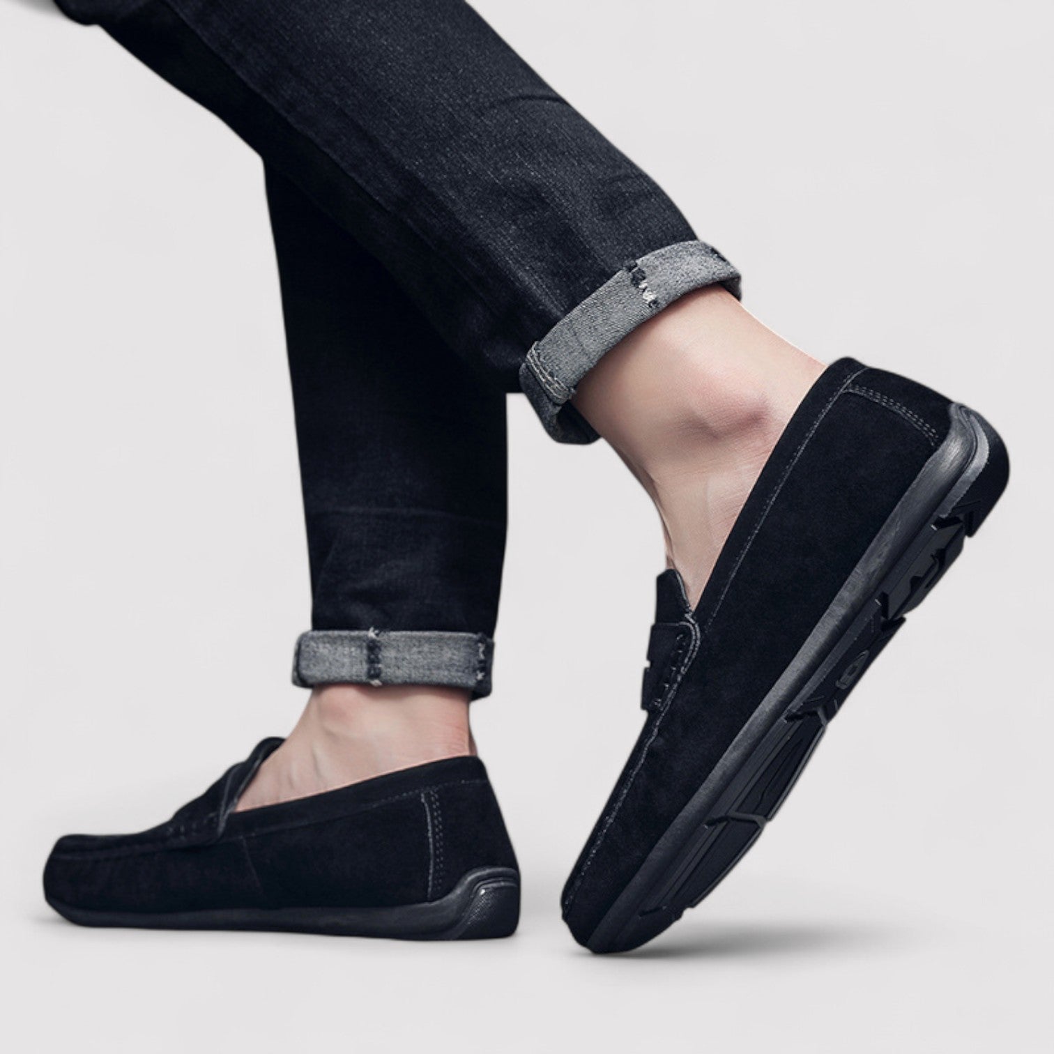 The Fabrizzio Suede Penny Loafers – Men’s Classic Slip-On Dress Shoes