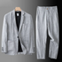 Men’s Elegant Linen Suit – Two-Piece Blazer and Trousers Set - Solorfit