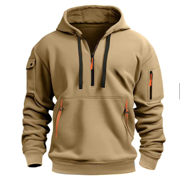 Ethan | Men's half zip hoodies with pockets - Solorfit