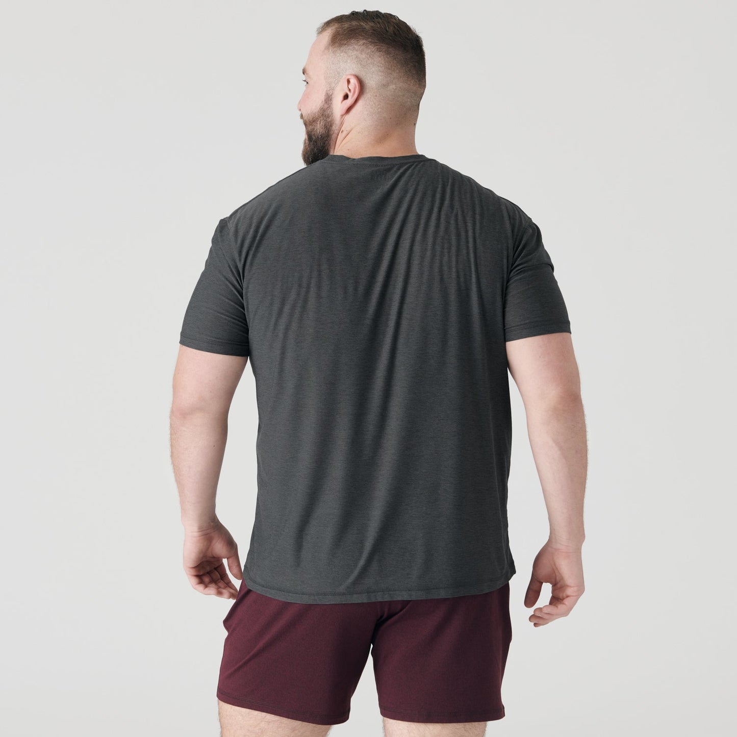 Charcoal Heather Gray Active Crew Neck Tee