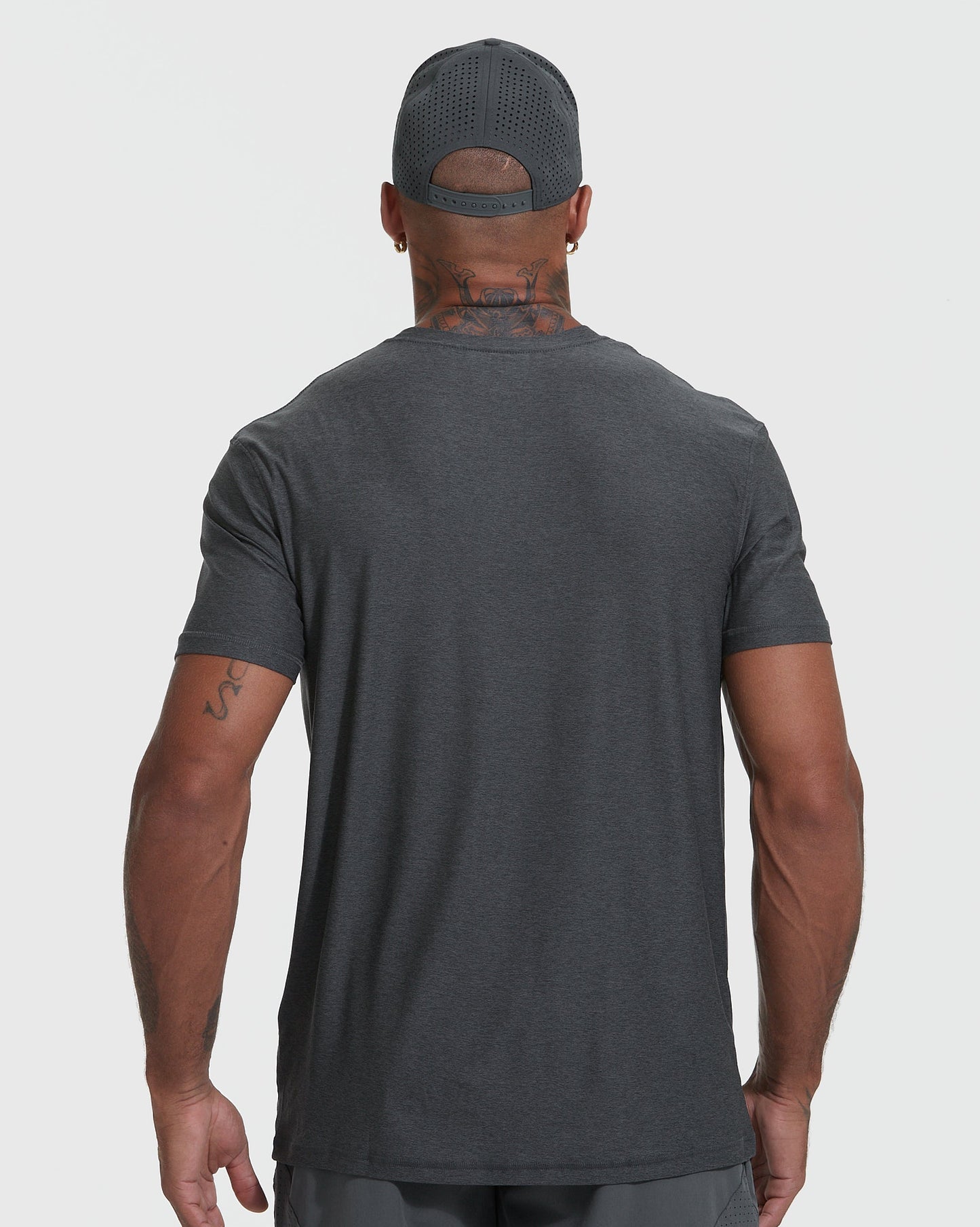 Charcoal Heather Gray Active Crew Neck Tee