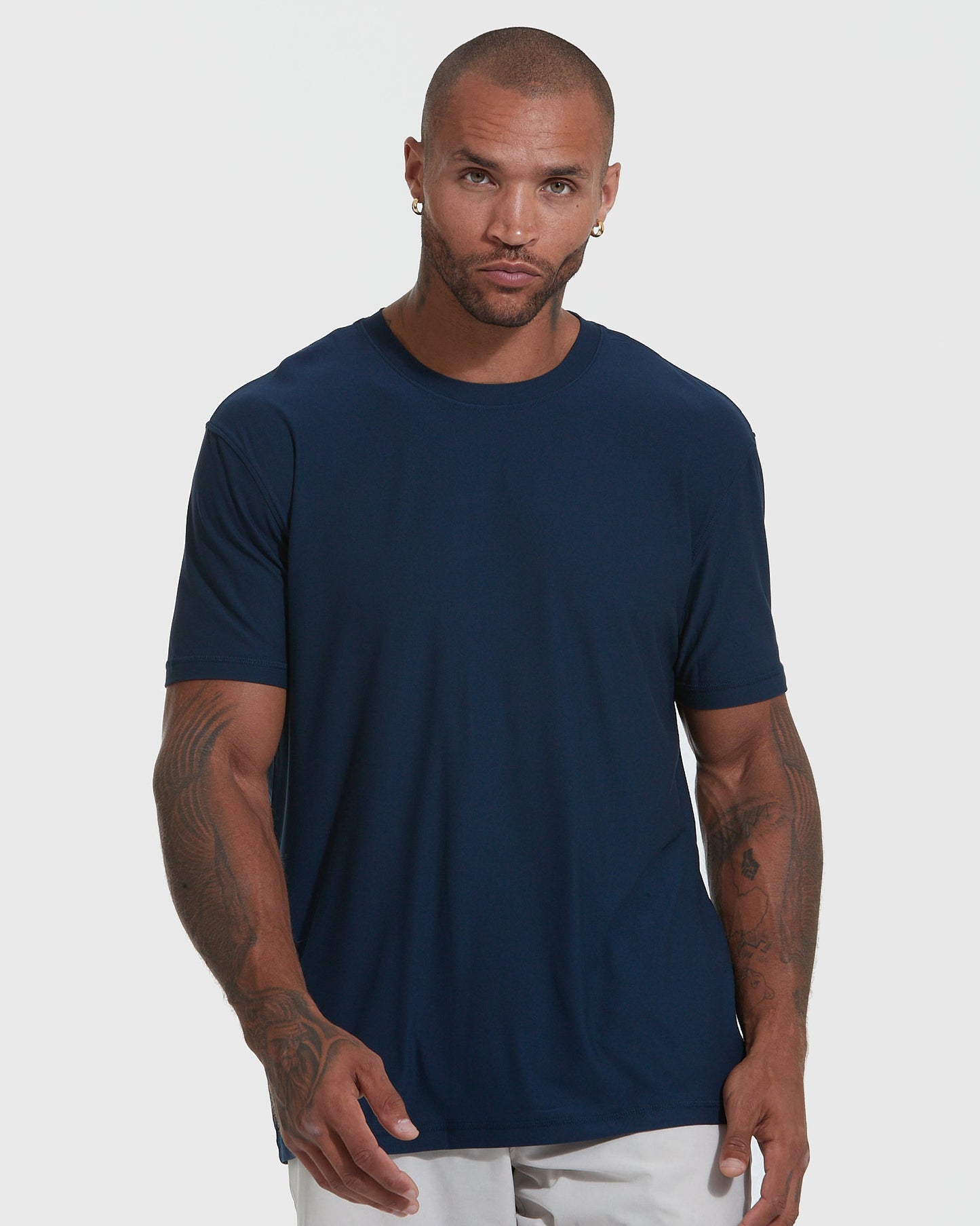 Navy Active Crew Neck Tee