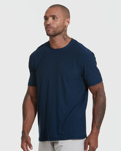 Navy Active Crew Neck Tee