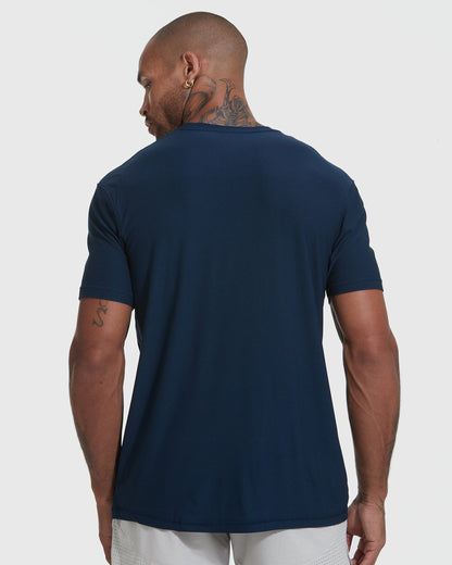 Navy Active Crew Neck Tee