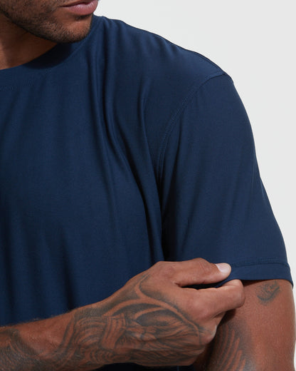 Navy Active Crew Neck Tee