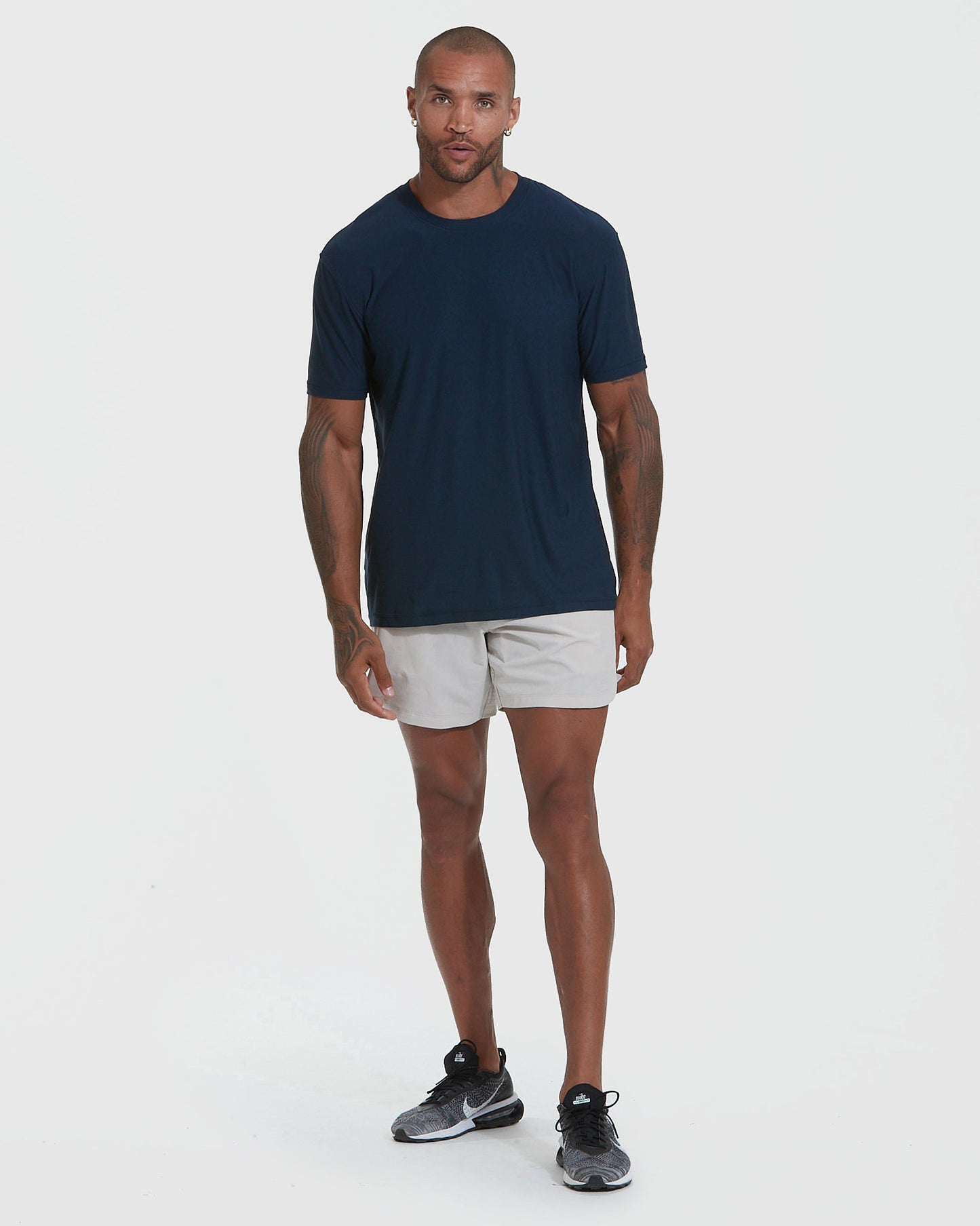 Navy Active Crew Neck Tee