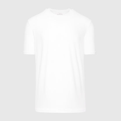 White Active Crew Neck Tee