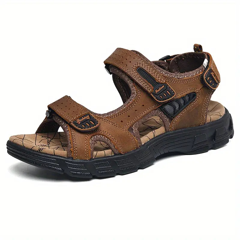 Men’s Quick-Dry Closed Toe Sandals – Non-Slip, Hook-and-Loop Fastener, Durable Solorfit