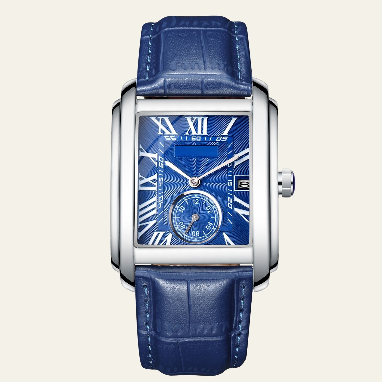 The Verona Deco Vintage Leather Strap Watch