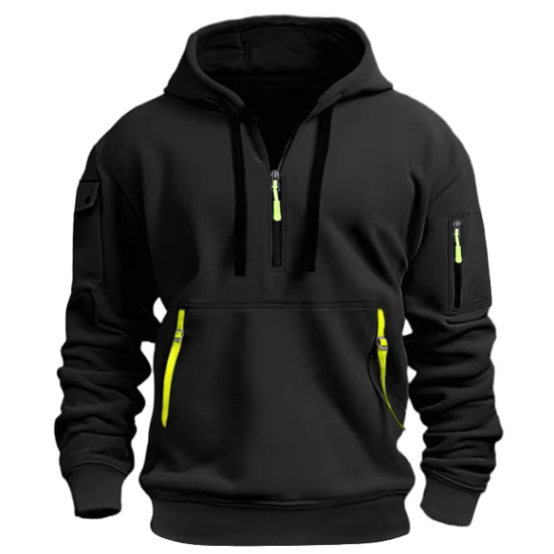 Ethan | Men's half zip hoodies with pockets - Solorfit