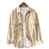 Stylish Solid Corduroy Pockets Shirt: Comfort and Trend in One - Solorfit