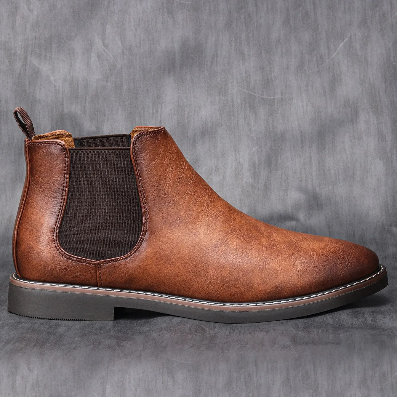 Tom Hollinger Men’s Chelsea Boots – Elegant Leather Slip-On Ankle Boots