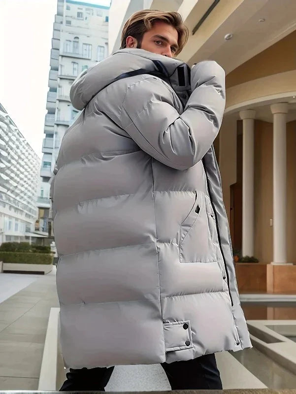 Elegant Long Men’s Coat – Warm Winter Overcoat - Solorfit
