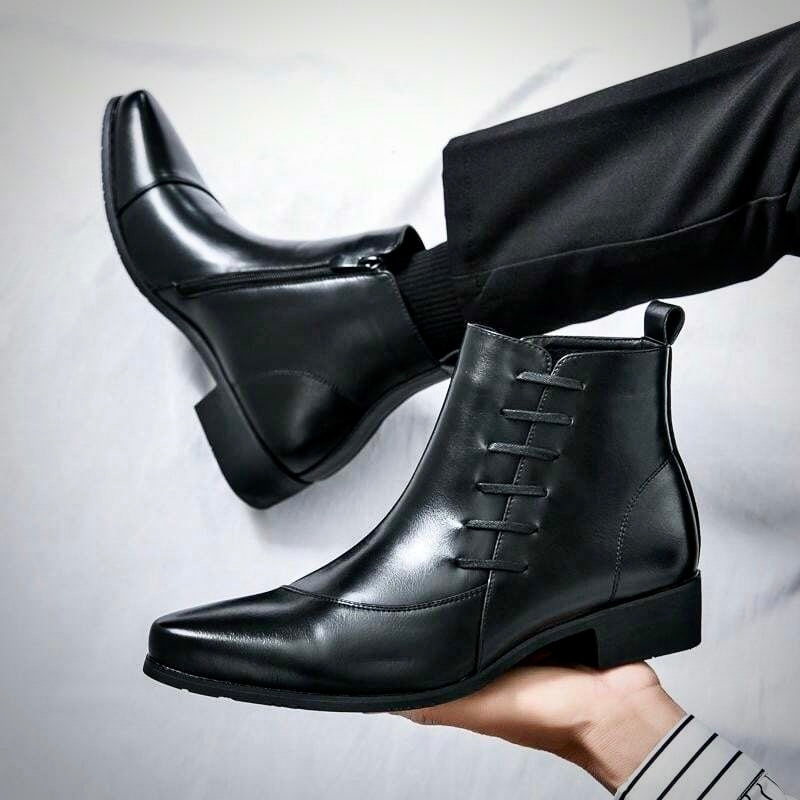 Samuel Thatcher Leather Dress Boots – Classic Men’s Formal Footwear
