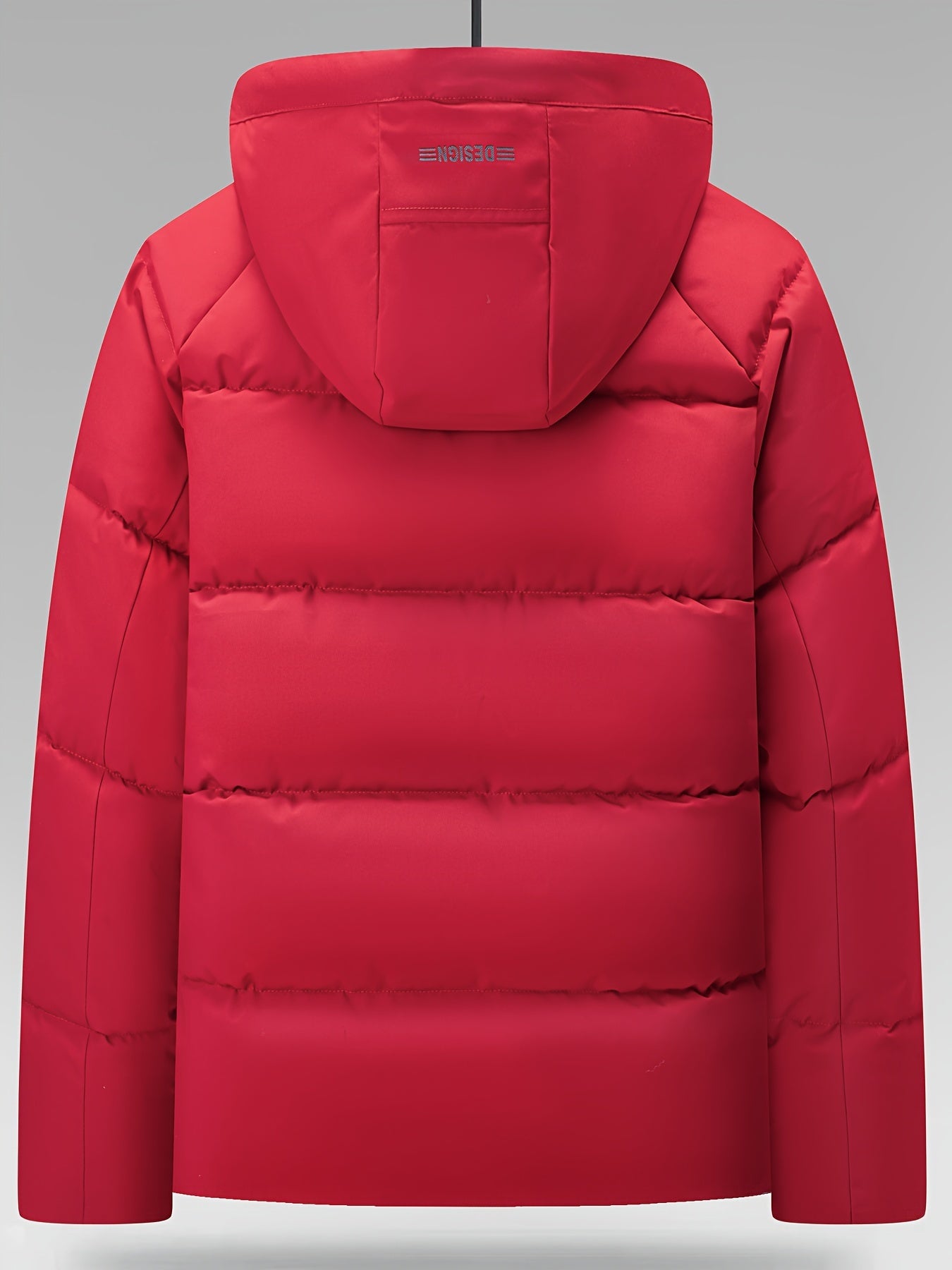 Winter Men’s Hooded Jacket – Thickened Warm Windbreaker with Modern Two-Tone Design