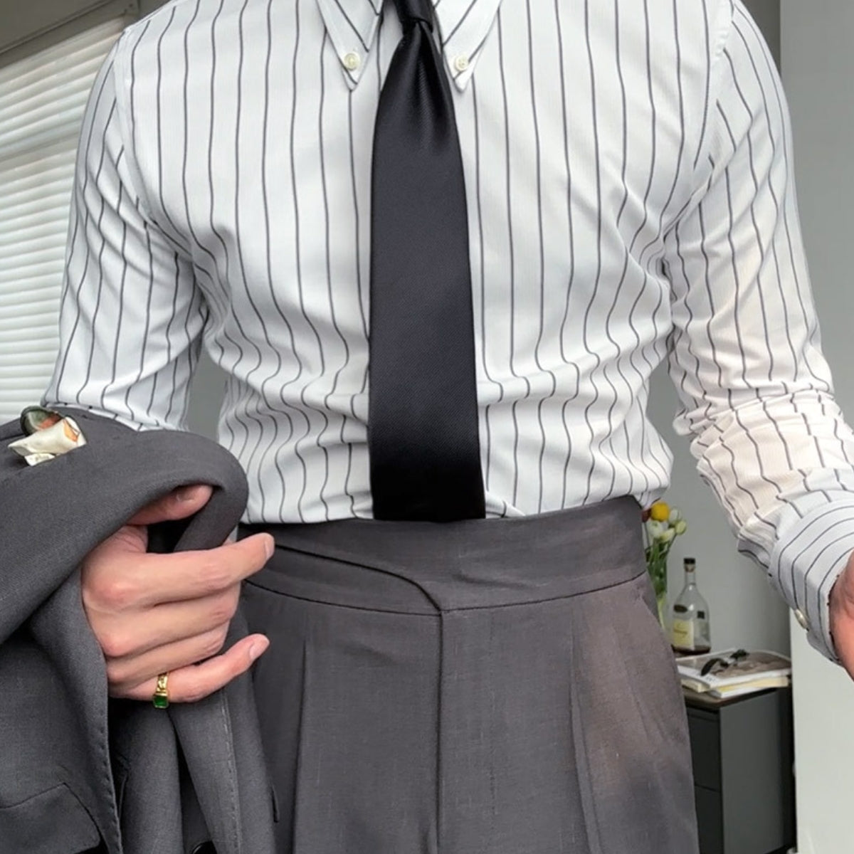Retro Italian Striped Slim Shirt - Solorfit