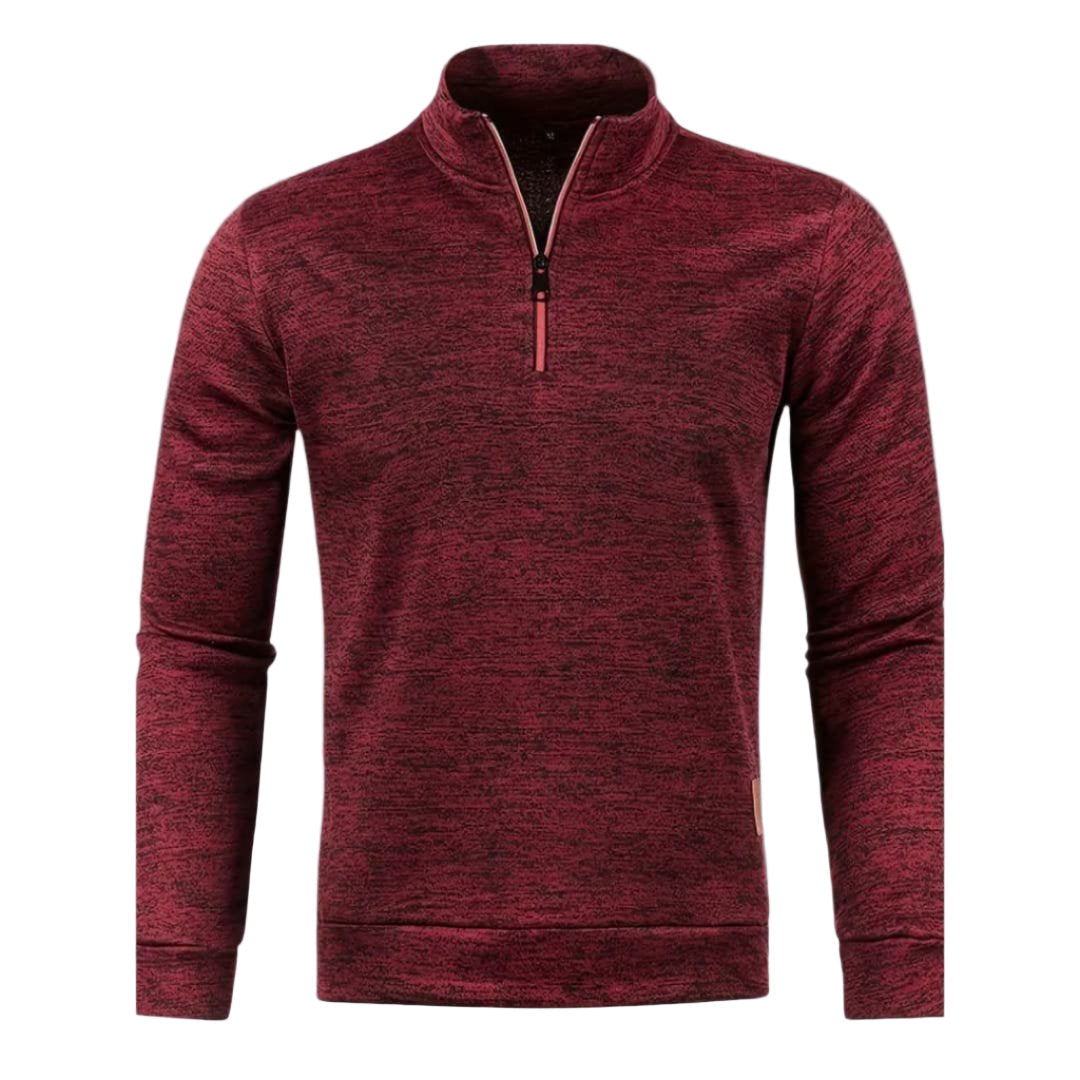Men’s Sporty Half-Zip Sweater – Casual Long-Sleeve Pullover