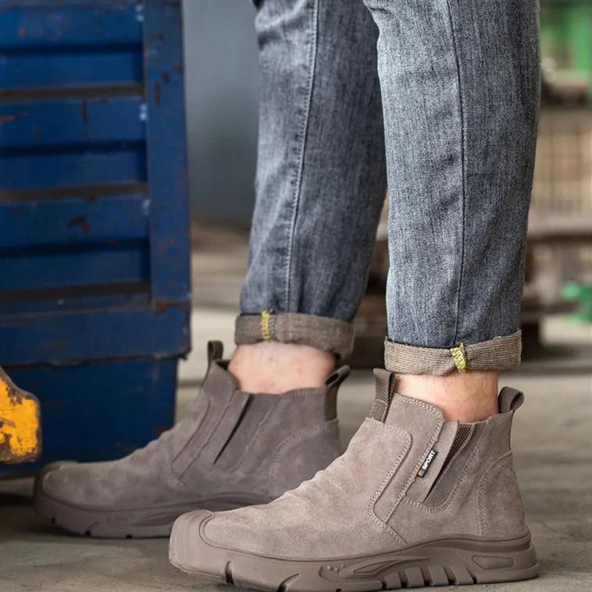 Men’s Steel Toe Work Boots – Durable Safety Boots with Slip-Resistant Sole