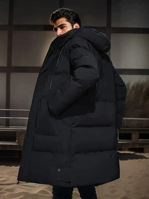 Elegant Long Men’s Coat – Warm Winter Overcoat - Solorfit