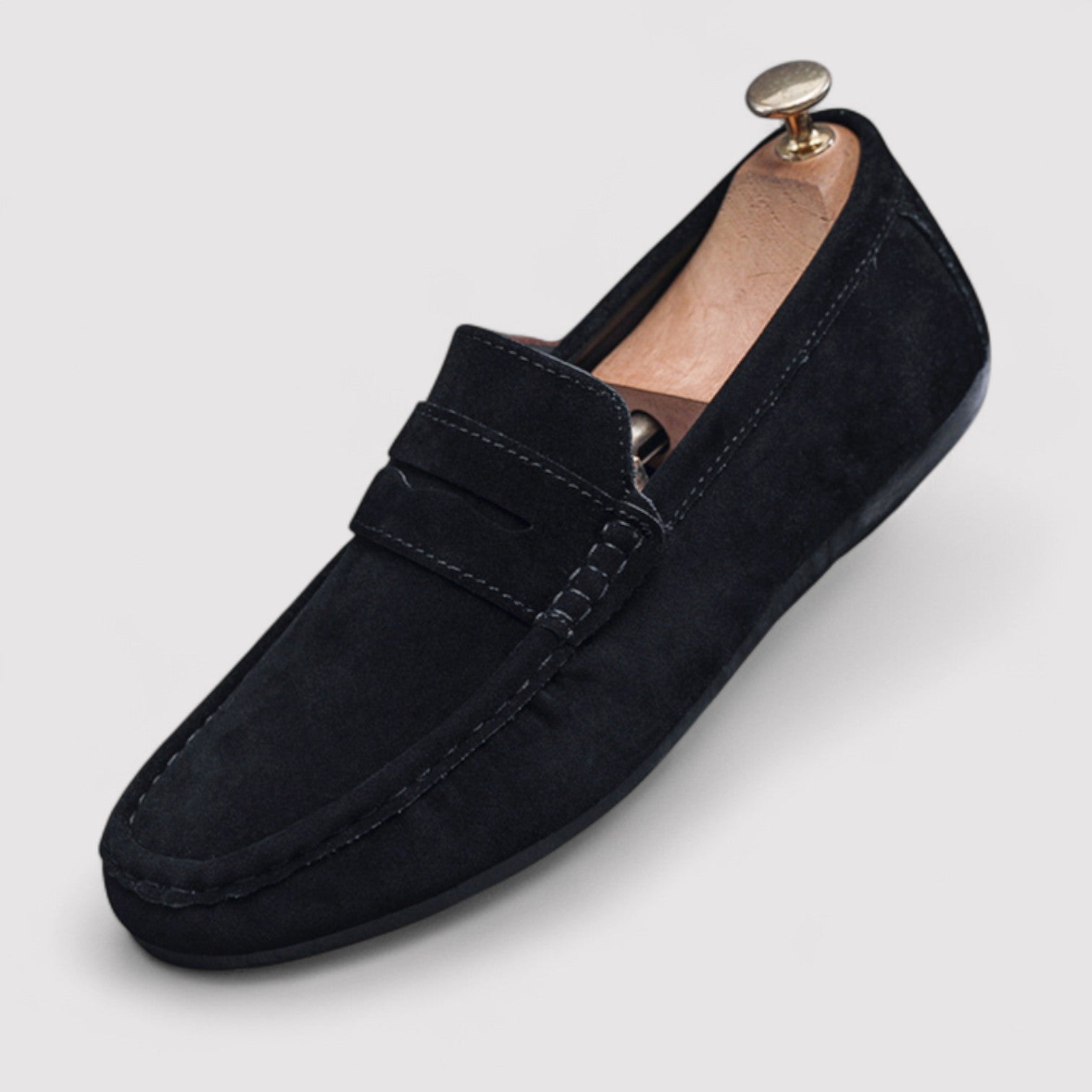 The Fabrizzio Suede Penny Loafers – Men’s Classic Slip-On Dress Shoes