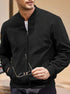 Solorfit | Men's Lightweight Retro Zip-Up Jacket – Solid Color, Baseball Collar, Machine Washable, Casual Style - Solorfit