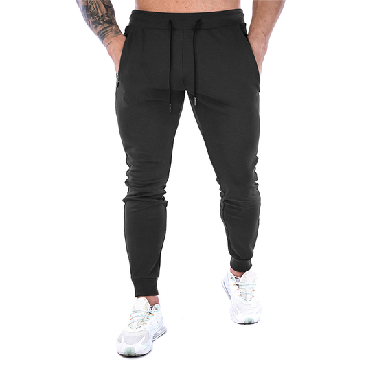 Men's Solid Drawstring Elastic Waist Fitness Sports Pants 36666523Z