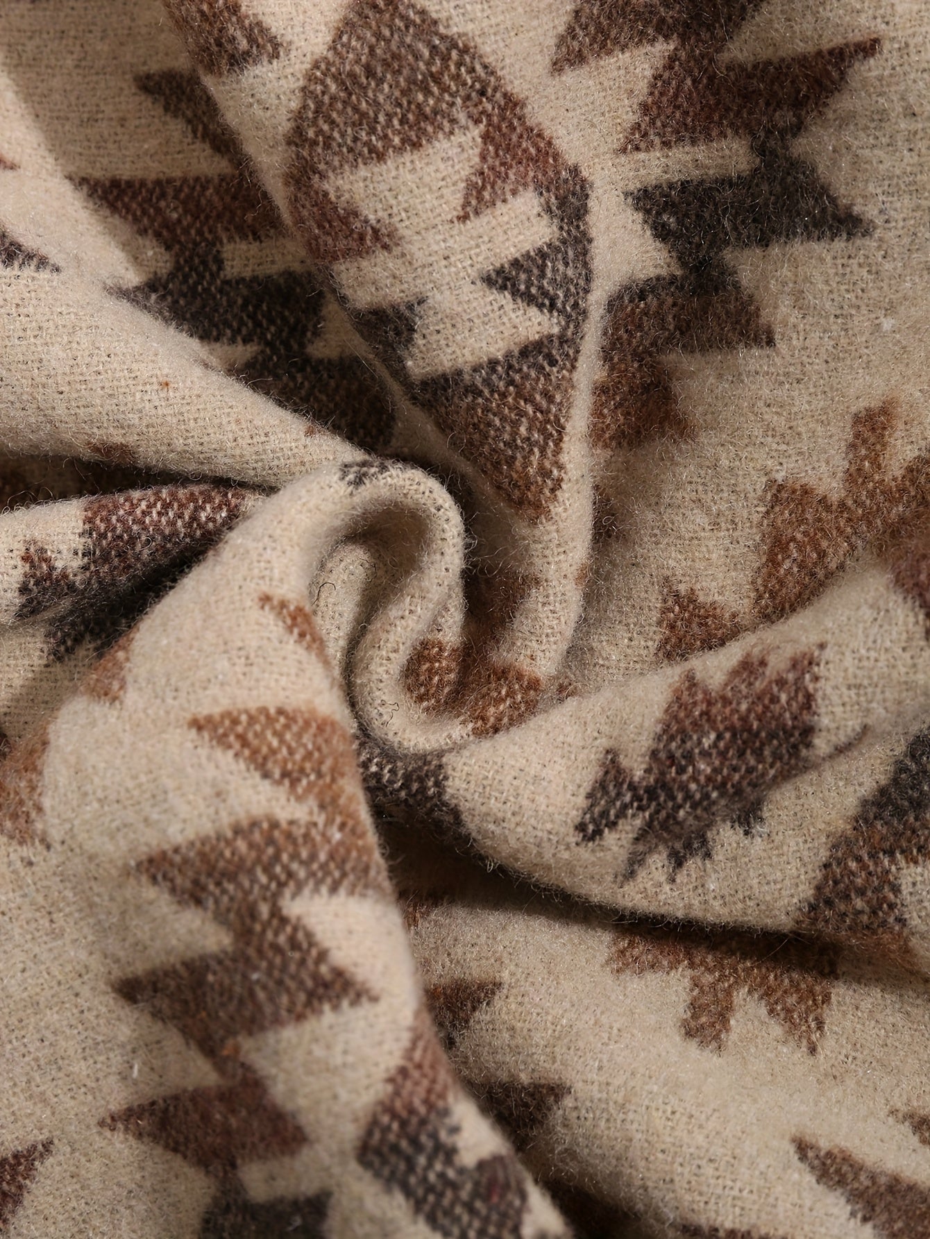 Men's Ethnic Aztec Print Single-Breasted Jacket with Front Pocket Design