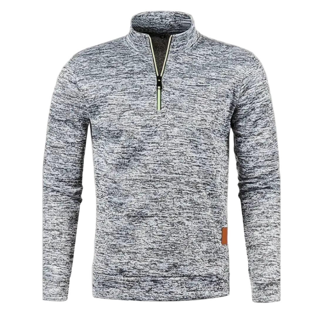 Men’s Sporty Half-Zip Sweater – Casual Long-Sleeve Pullover