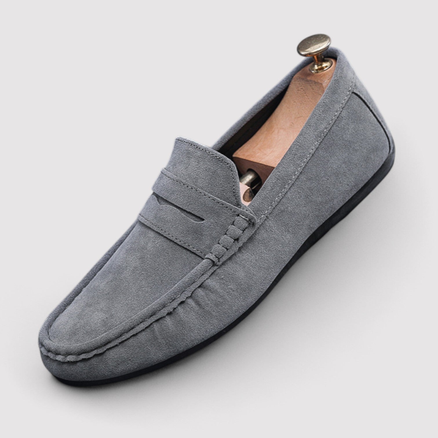 The Fabrizzio Suede Penny Loafers – Men’s Classic Slip-On Dress Shoes