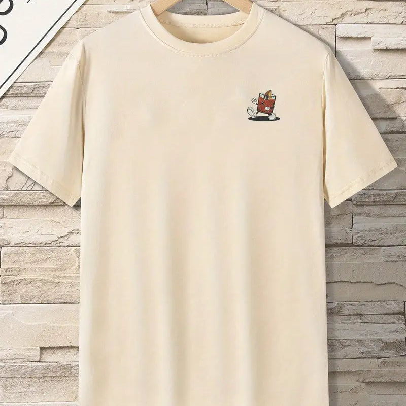 Men's Negroni Cocktail Graphic T-Shirt – Breathable Short Sleeve Tee with Campari-Inspired Print - Solorfit