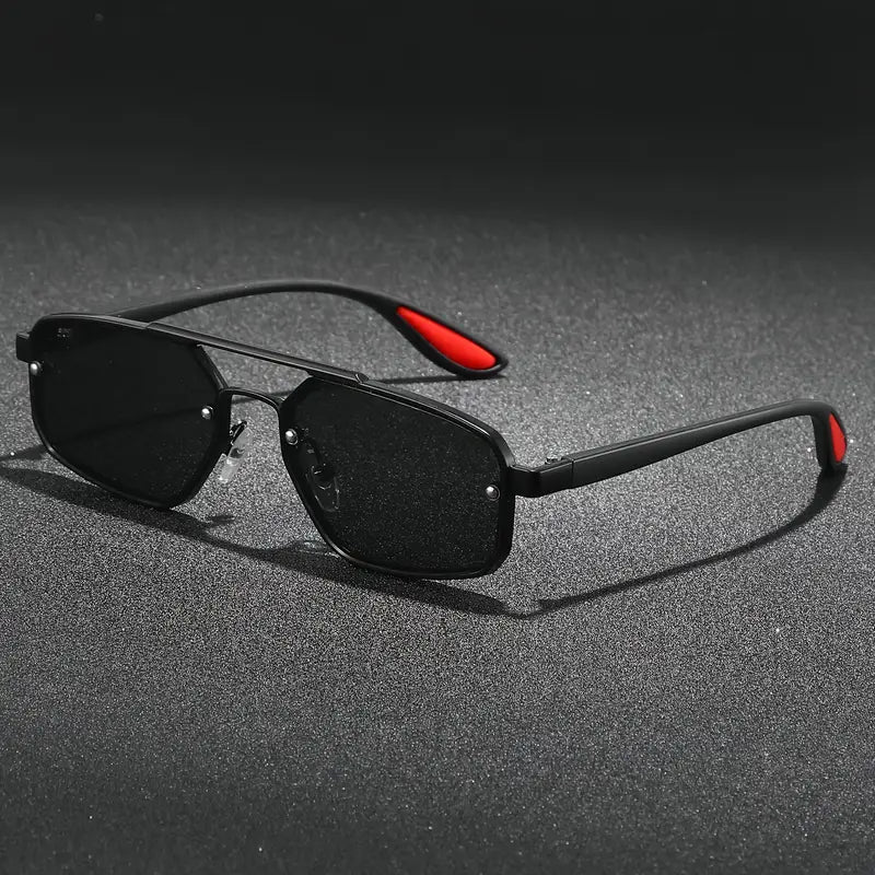 Solorfit | Men’s Retro Sunglasses – Wide Frame with Gradient Blue Lenses - Solorfit