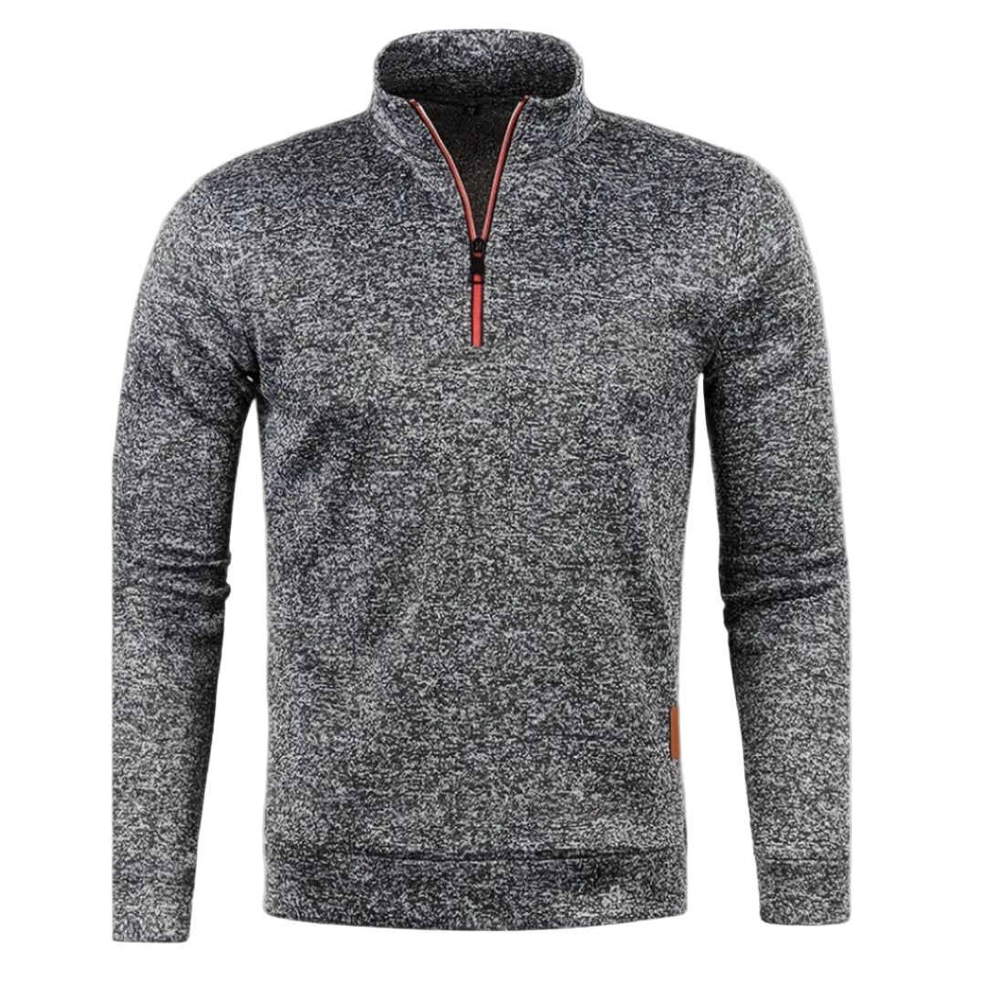 Men’s Sporty Half-Zip Sweater – Casual Long-Sleeve Pullover