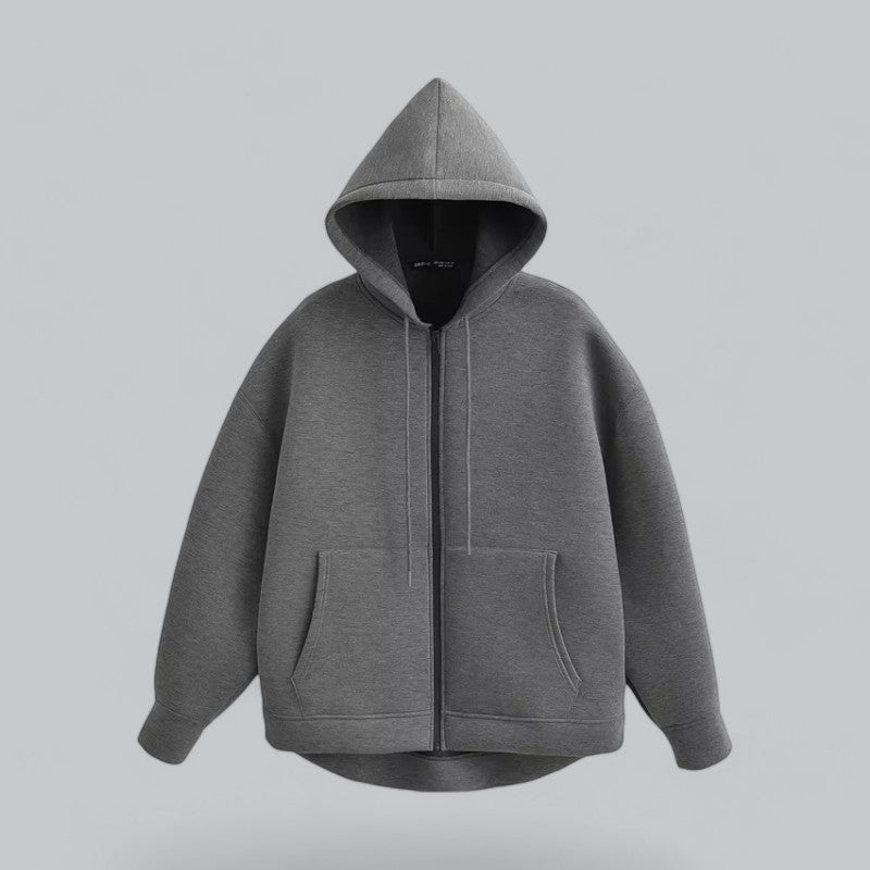 Men’s Oversized Zip Hoodie – Soft Fleece & Minimalist Streetwear