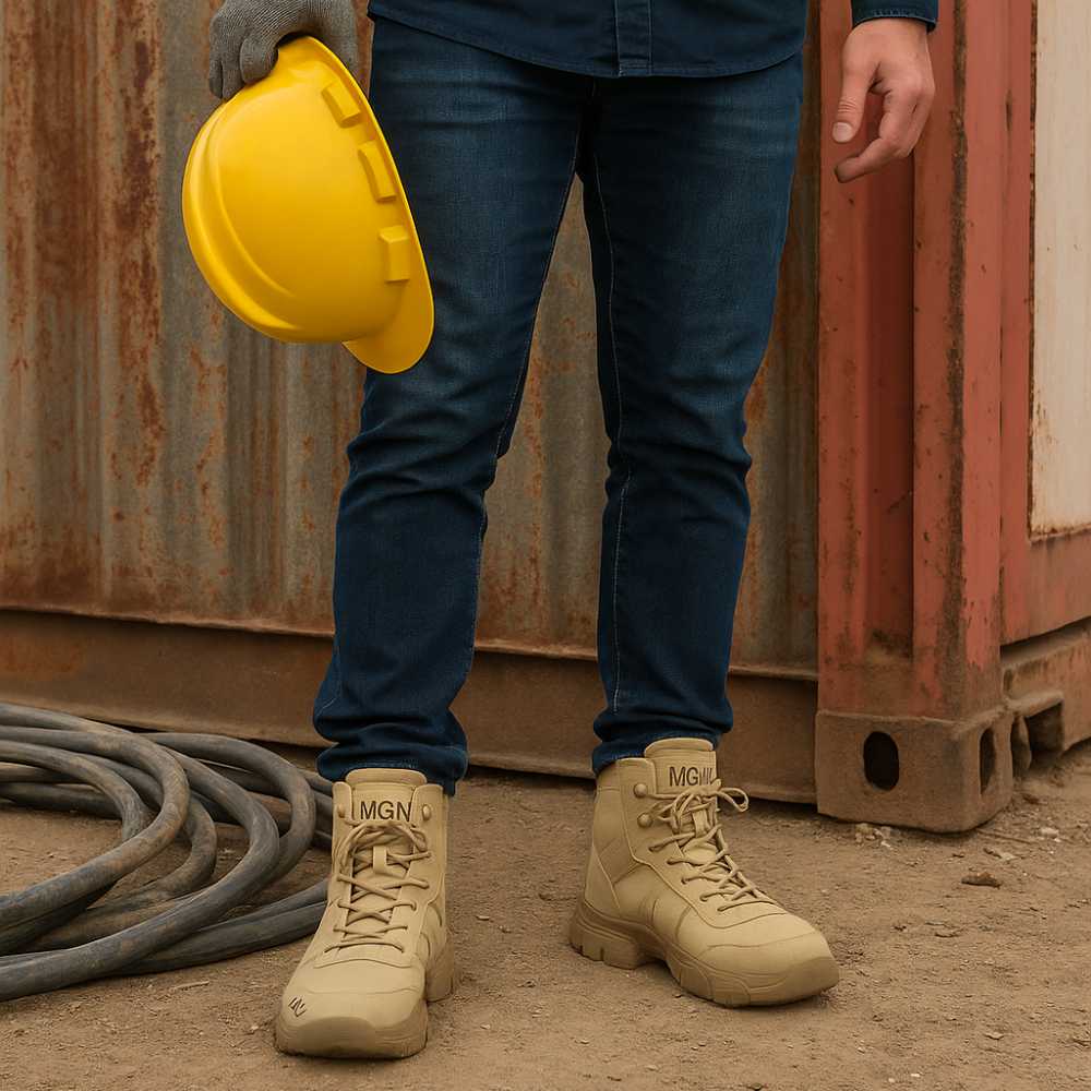 Men’s Safety Boots – Steel Toe Waterproof Work Boots with Slip-Resistant Sole