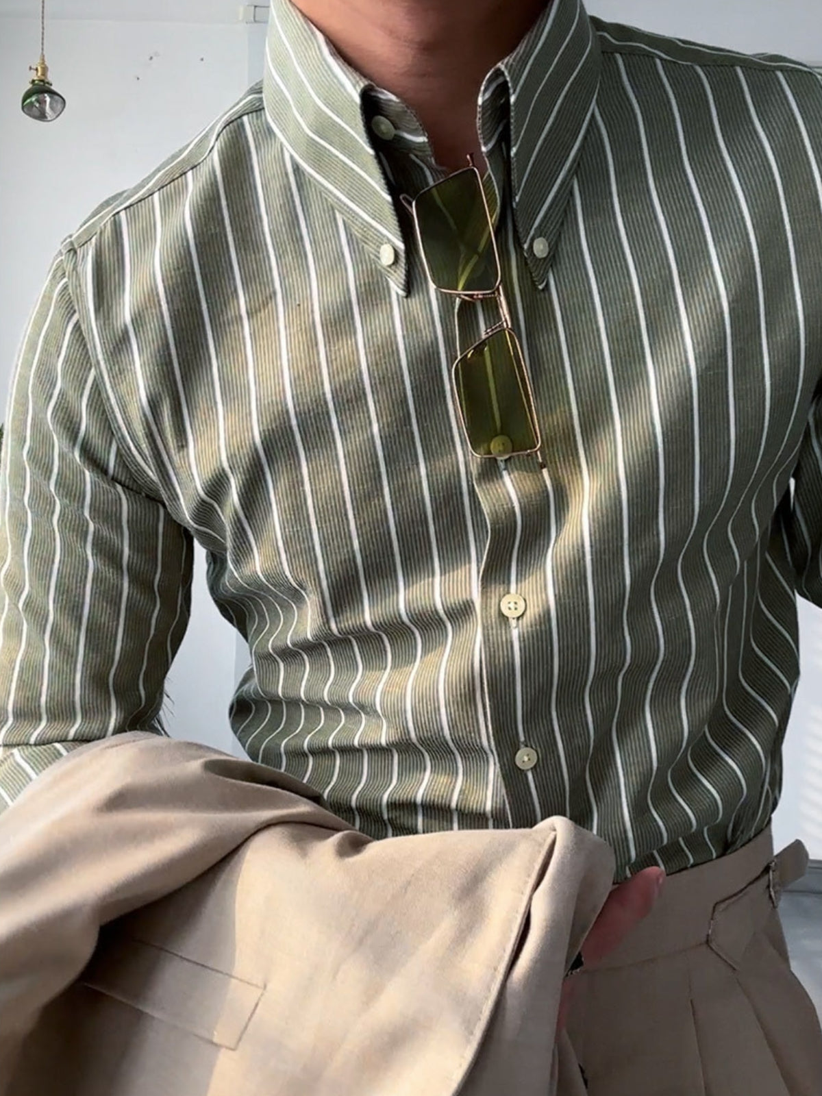 Retro Italian Striped Slim Shirt - Solorfit