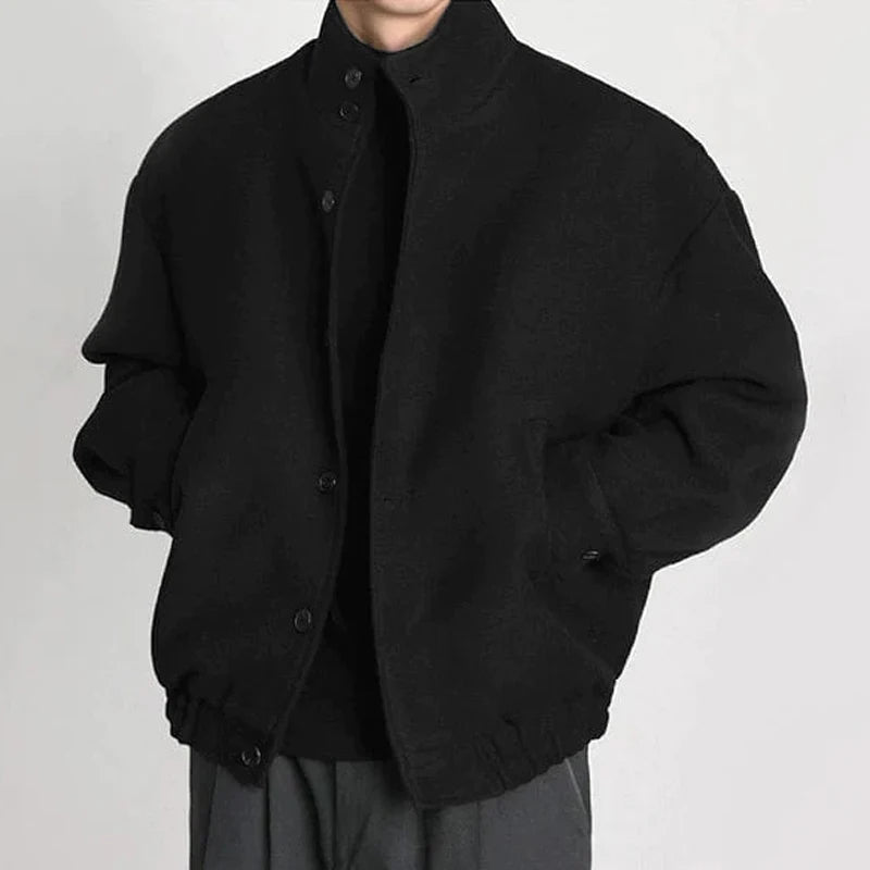 Clavon Solid Jacket – Men’s Casual Button Up Coat with Classic Design