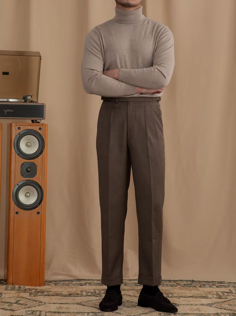 Men’s Turtleneck Sweater – Classic Long-Sleeve Knit Pullover