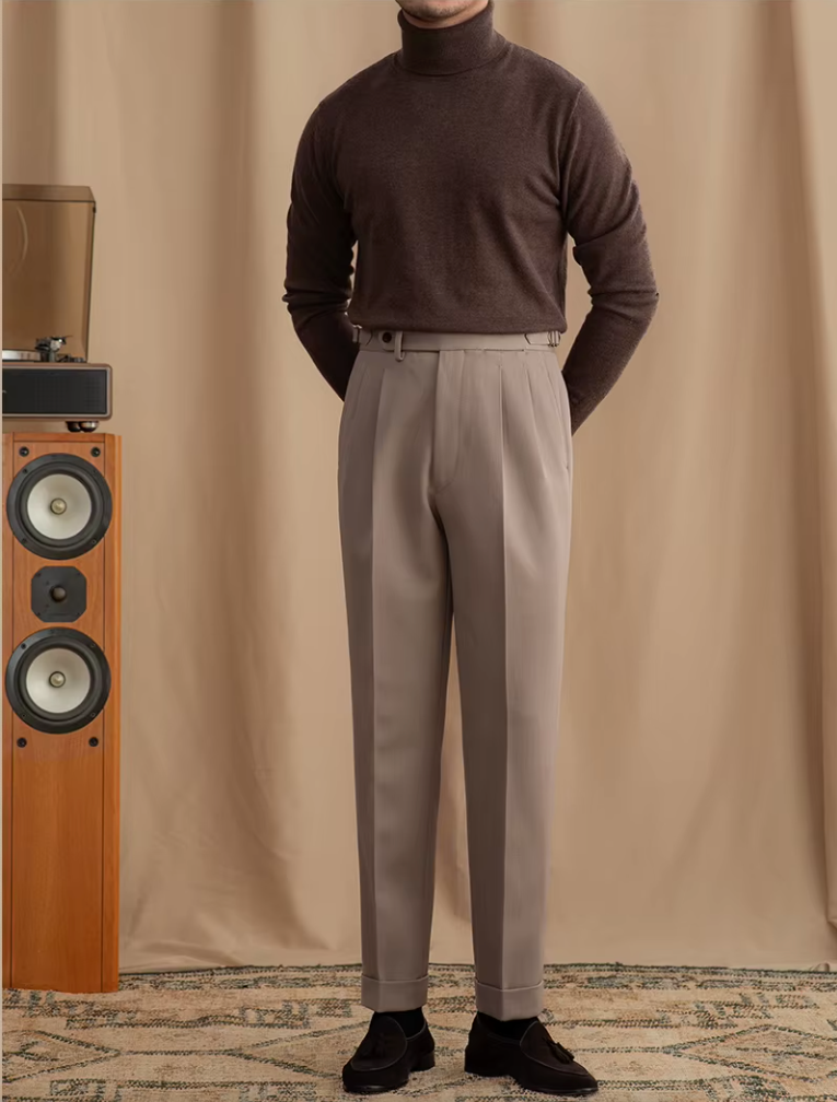 Men’s Turtleneck Sweater – Classic Long-Sleeve Knit Pullover