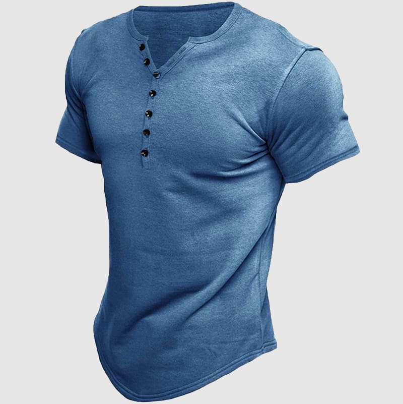 Boss Henley Short Sleeve Shirt Elegant - Solorfit