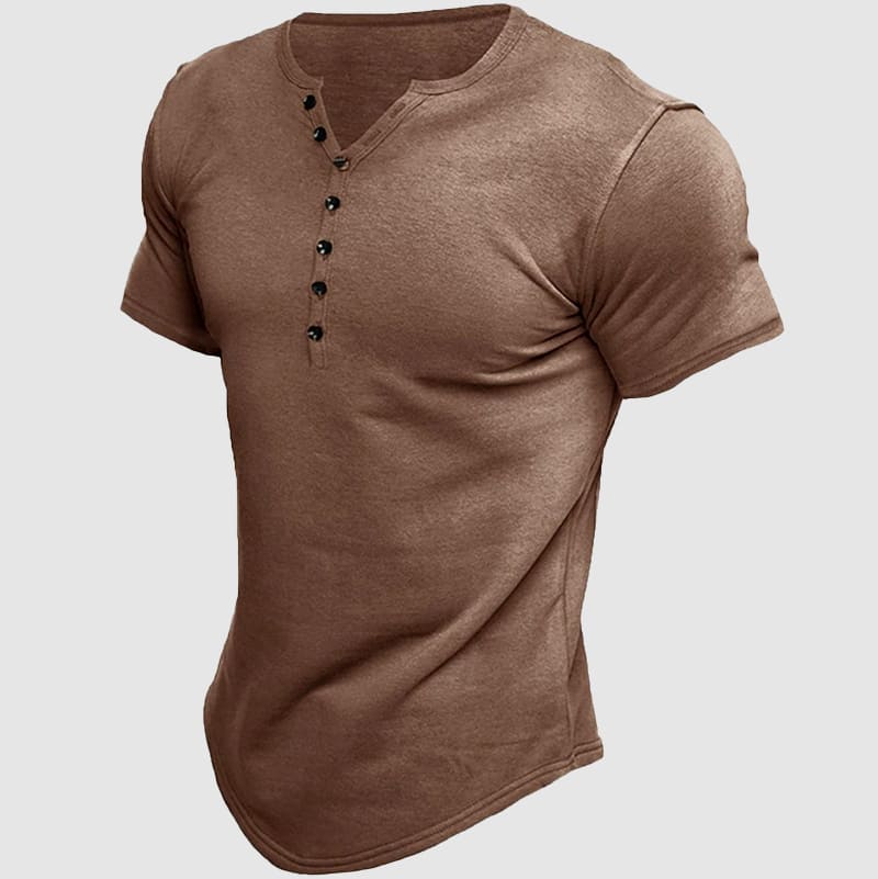 Boss Henley Short Sleeve Shirt Elegant - Solorfit