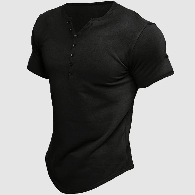 Boss Henley Short Sleeve Shirt Elegant - Solorfit
