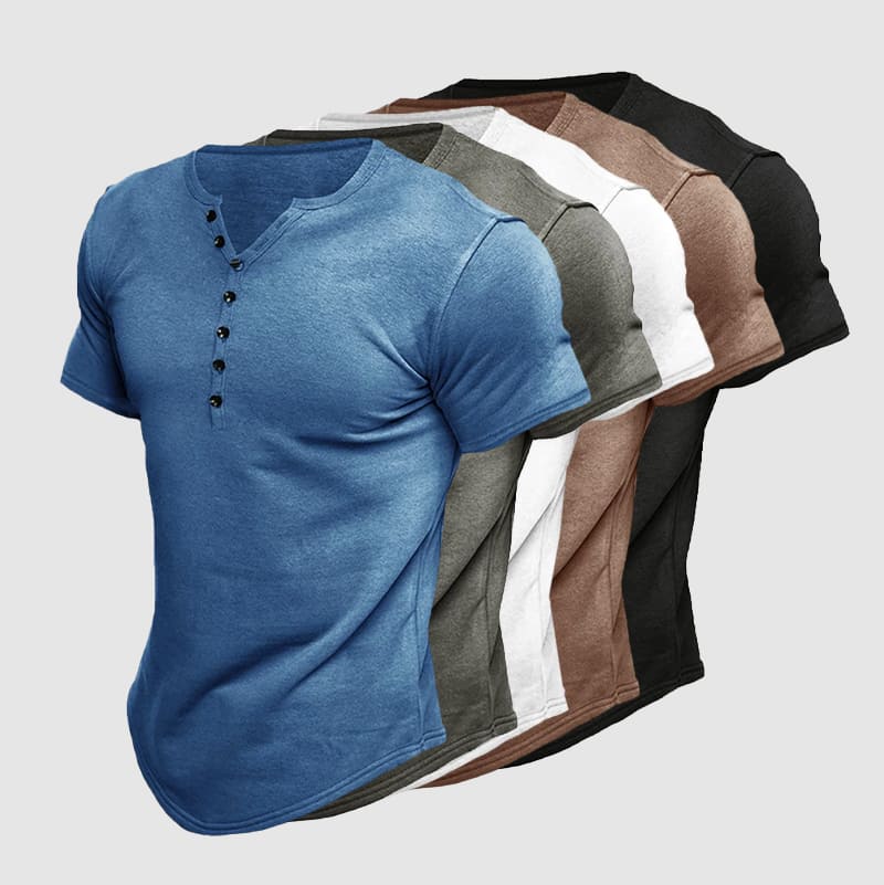 Boss Henley Short Sleeve Shirt Elegant - Solorfit