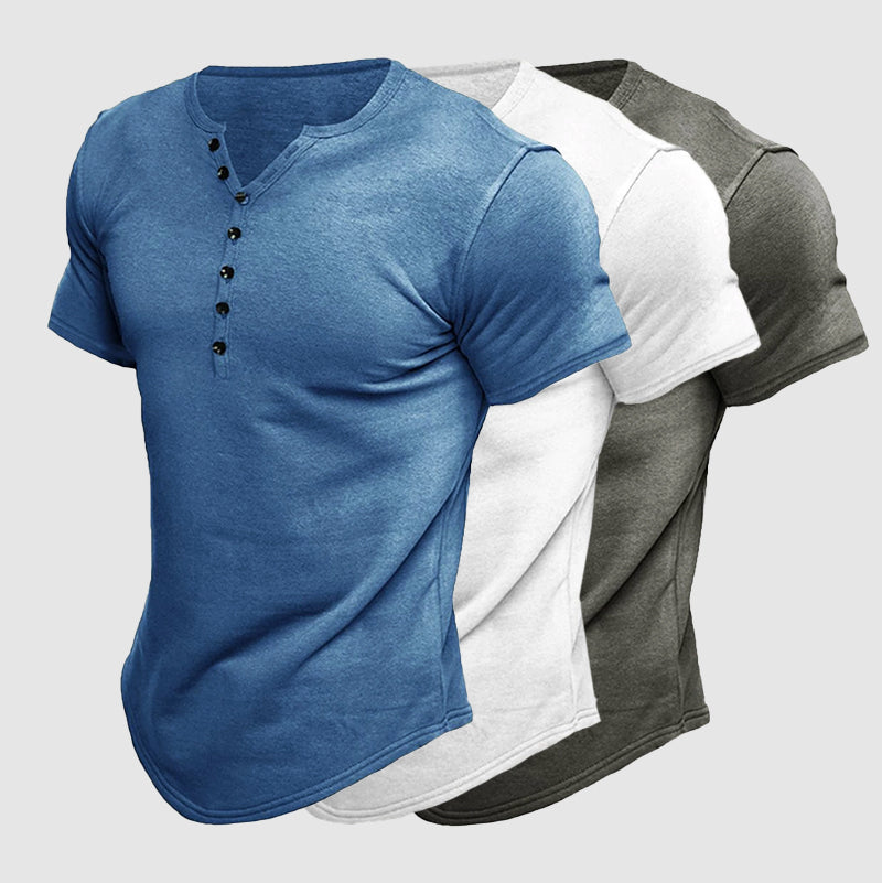 Boss Henley Short Sleeve Shirt Elegant - Solorfit