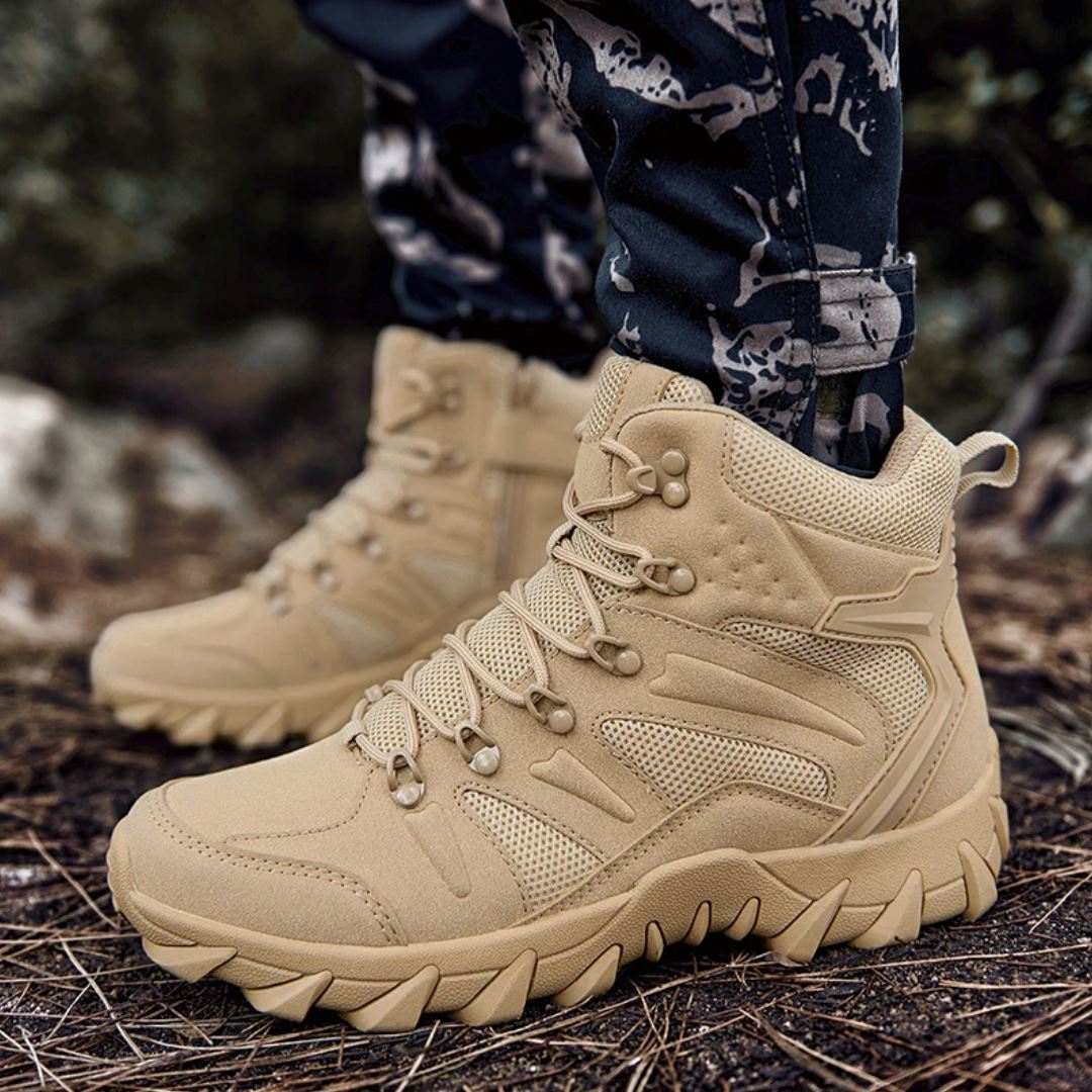 Lorennzi | Men’s Tactical Boots – Durable Lace-Up Outdoor Combat Style Footwear