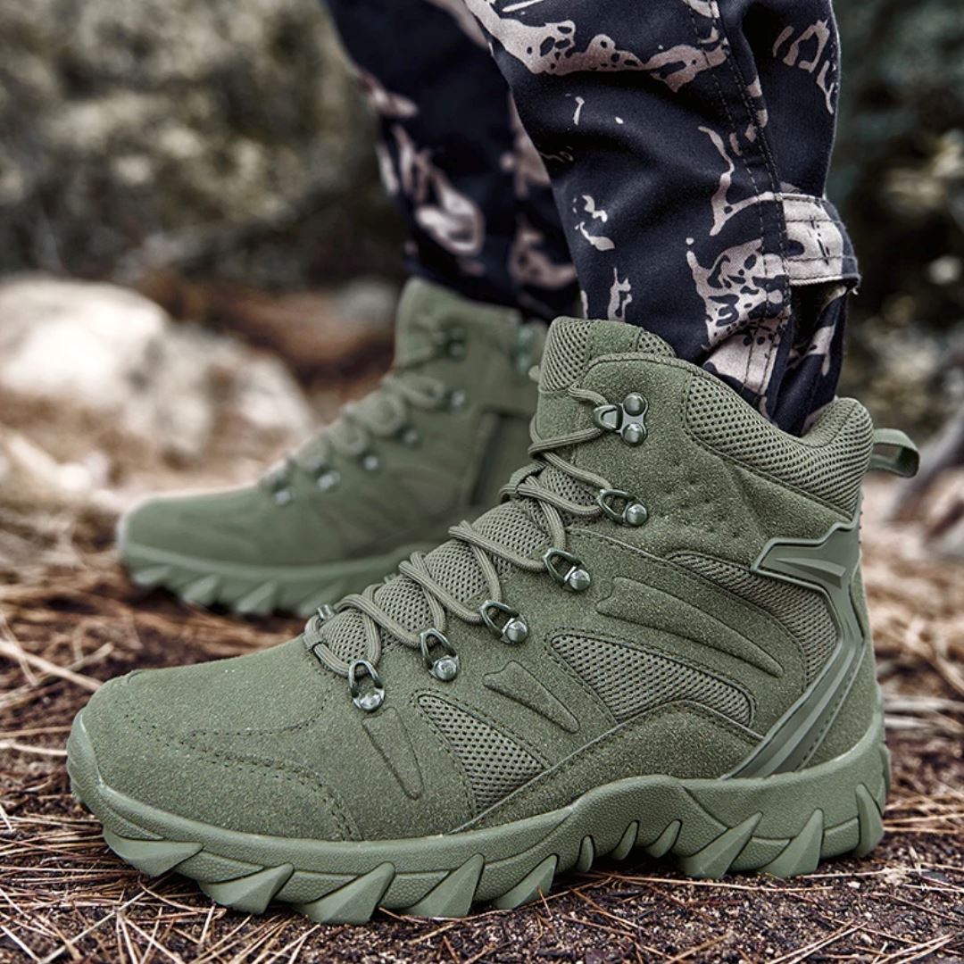 Lorennzi | Men’s Tactical Boots – Durable Lace-Up Outdoor Combat Style Footwear